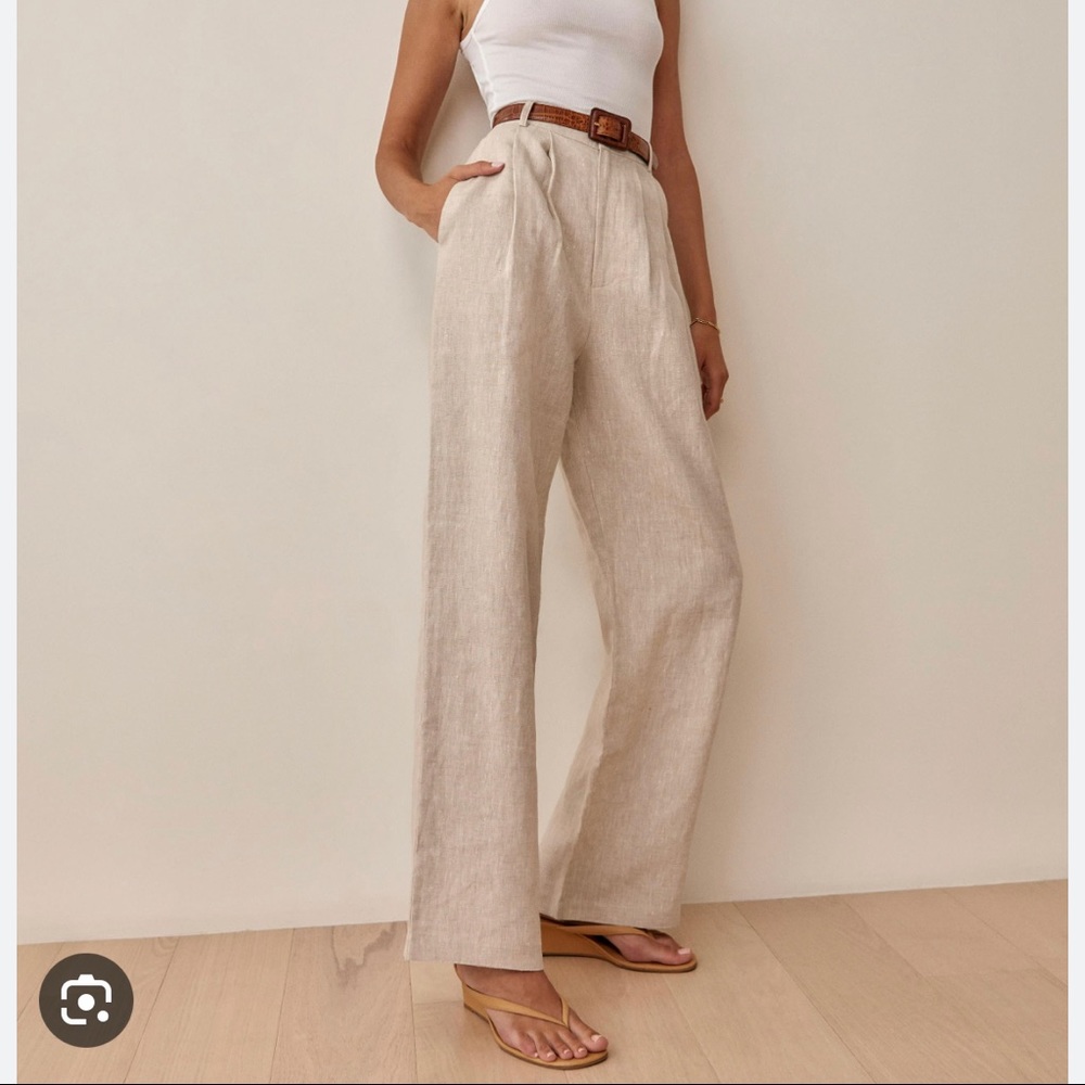 Reformation Linen Vesta Pant, NWT